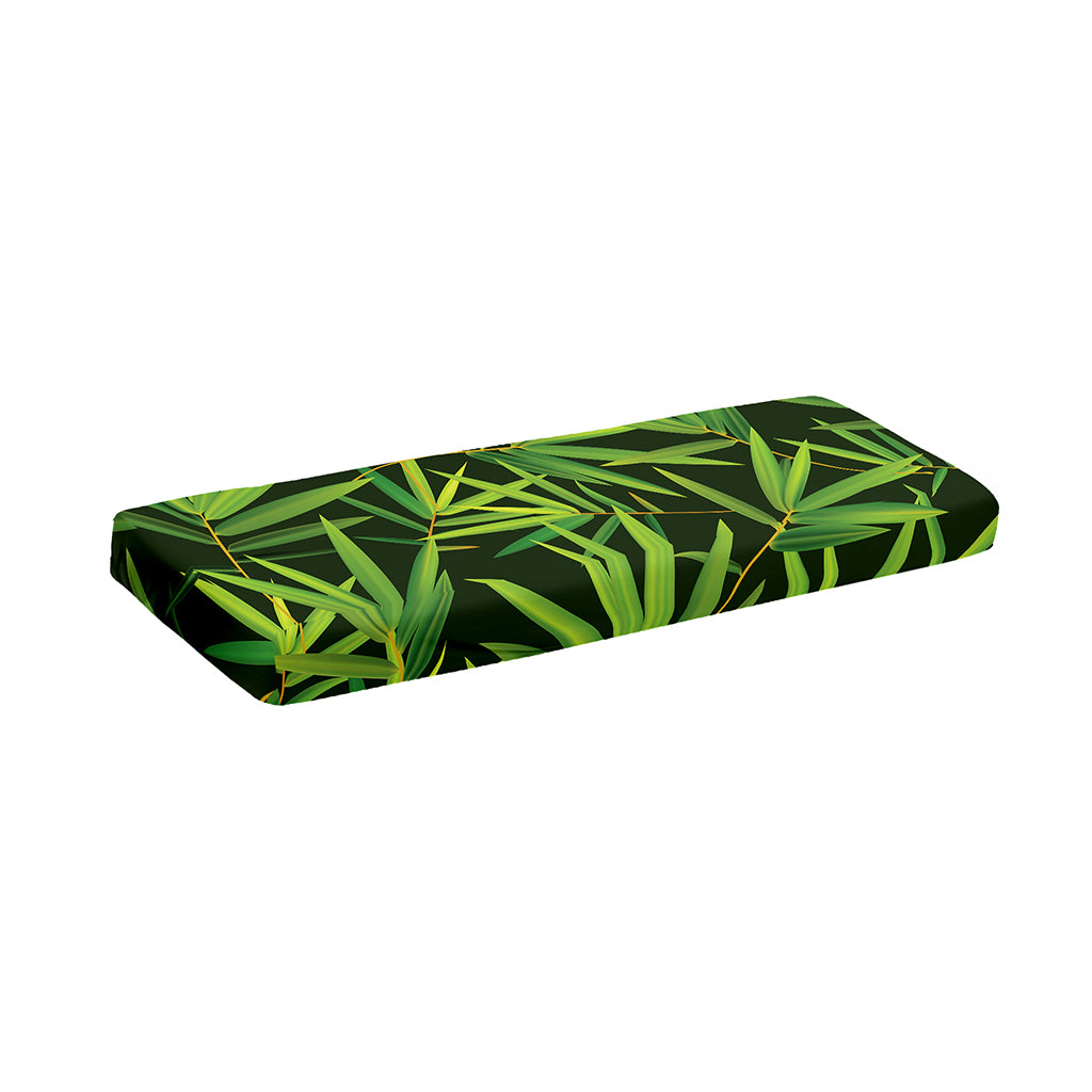 Green Bamboo Leaf Pattern Print Piano Keyboard Cover