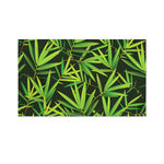 Green Bamboo Leaf Pattern Print Polyester Flag