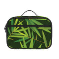 Green Bamboo Leaf Pattern Print Portable Lunch Bag
