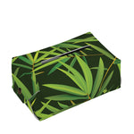 Green Bamboo Leaf Pattern Print Rectangle Tissue Box Cover