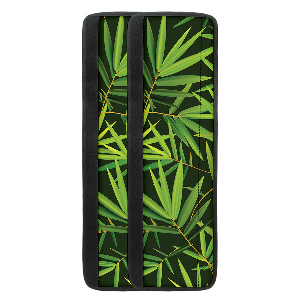 Green Bamboo Leaf Pattern Print Refrigerator Handle Covers