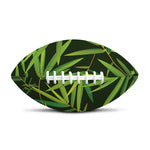 Green Bamboo Leaf Pattern Print Rugby Ball