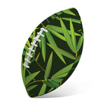 Green Bamboo Leaf Pattern Print Rugby Ball
