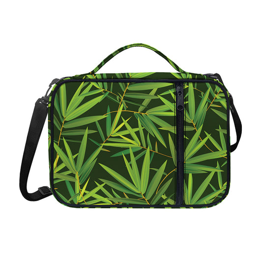 Green Bamboo Leaf Pattern Print Shoulder Strap Bible Bag