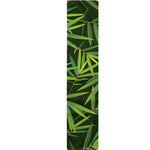 Green Bamboo Leaf Pattern Print Table Runner