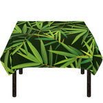 Green Bamboo Leaf Pattern Print Tablecloth