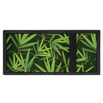Green Bamboo Leaf Pattern Print Trifold Wallet