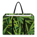 Green Bamboo Leaf Pattern Print Utility Tote Bag
