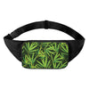 Green Bamboo Leaf Pattern Print Waist Bag