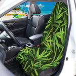 Green Bamboo Leaf Pattern Print Waterproof Car Seat Cover