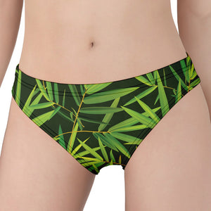 Green Bamboo Leaf Pattern Print Women's Panties