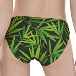 Green Bamboo Leaf Pattern Print Women's Panties