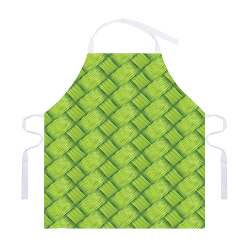 Green Bamboo Print Adjustable Apron