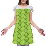 Green Bamboo Print Adjustable Apron