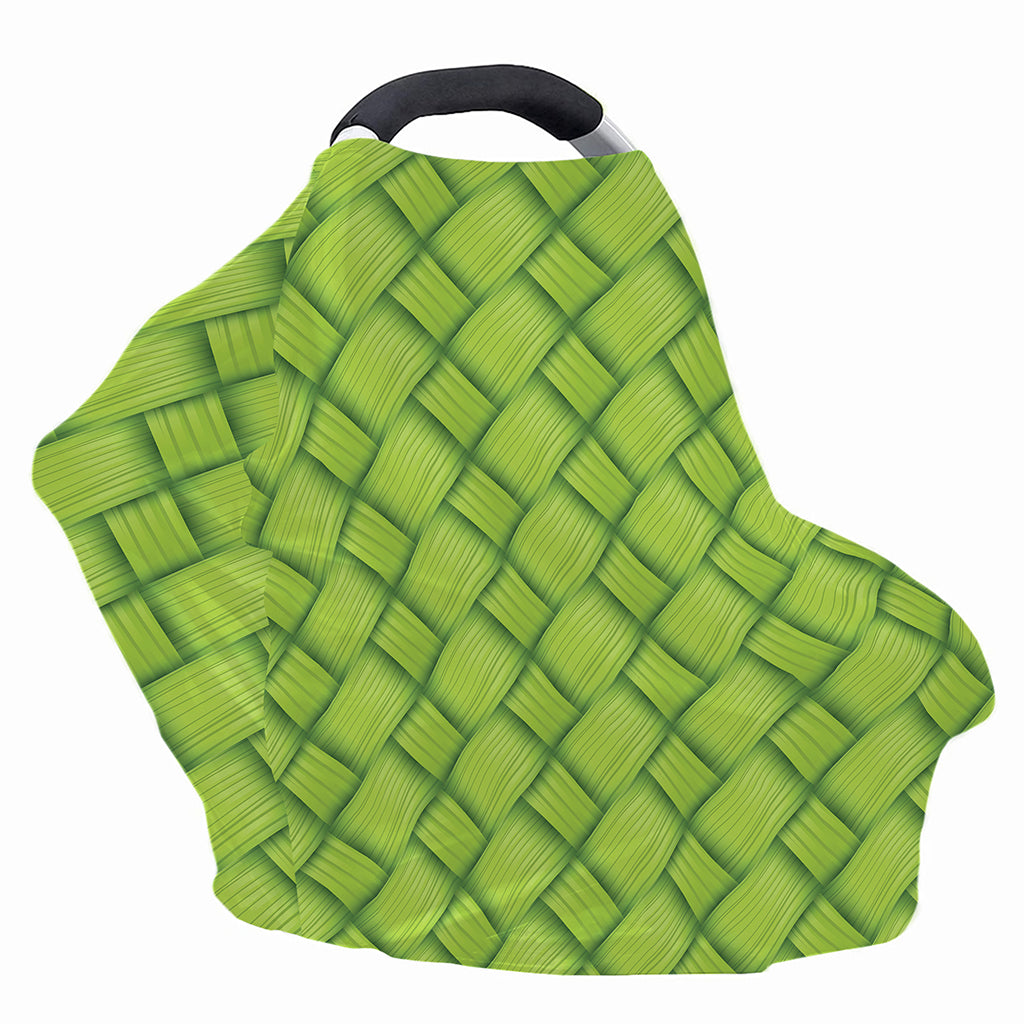 Green Bamboo Print Baby Seat Cover