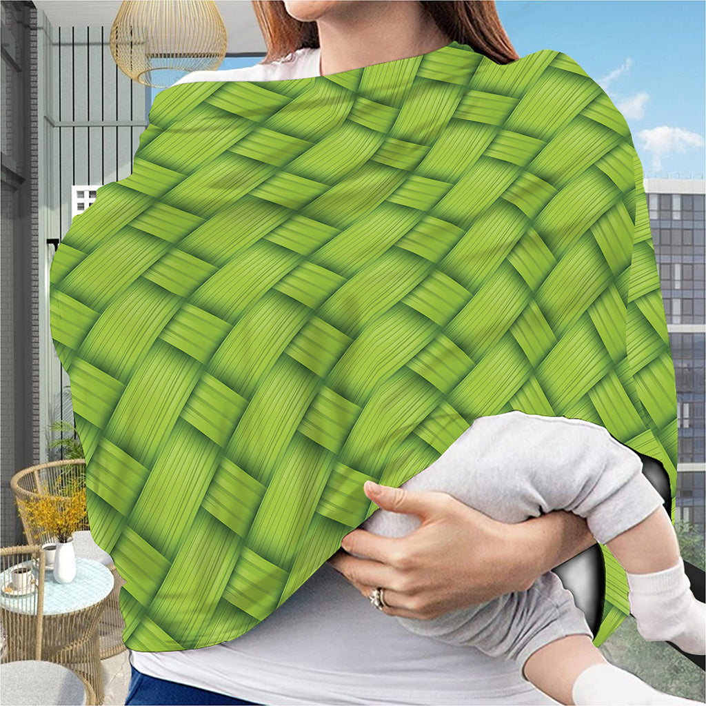 Green Bamboo Print Baby Seat Cover