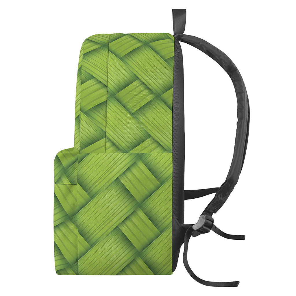 Green Bamboo Print Backpack