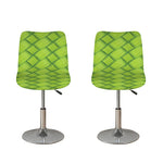 Green Bamboo Print Bar Stool Covers