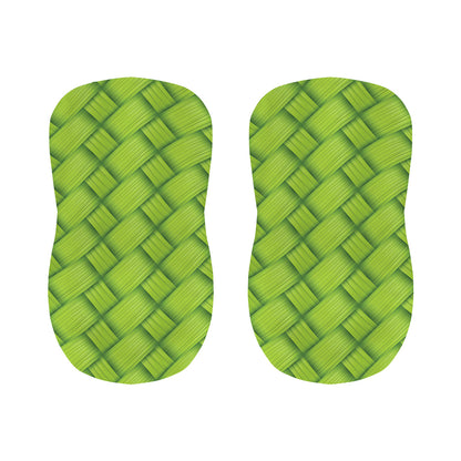 Green Bamboo Print Bar Stool Covers