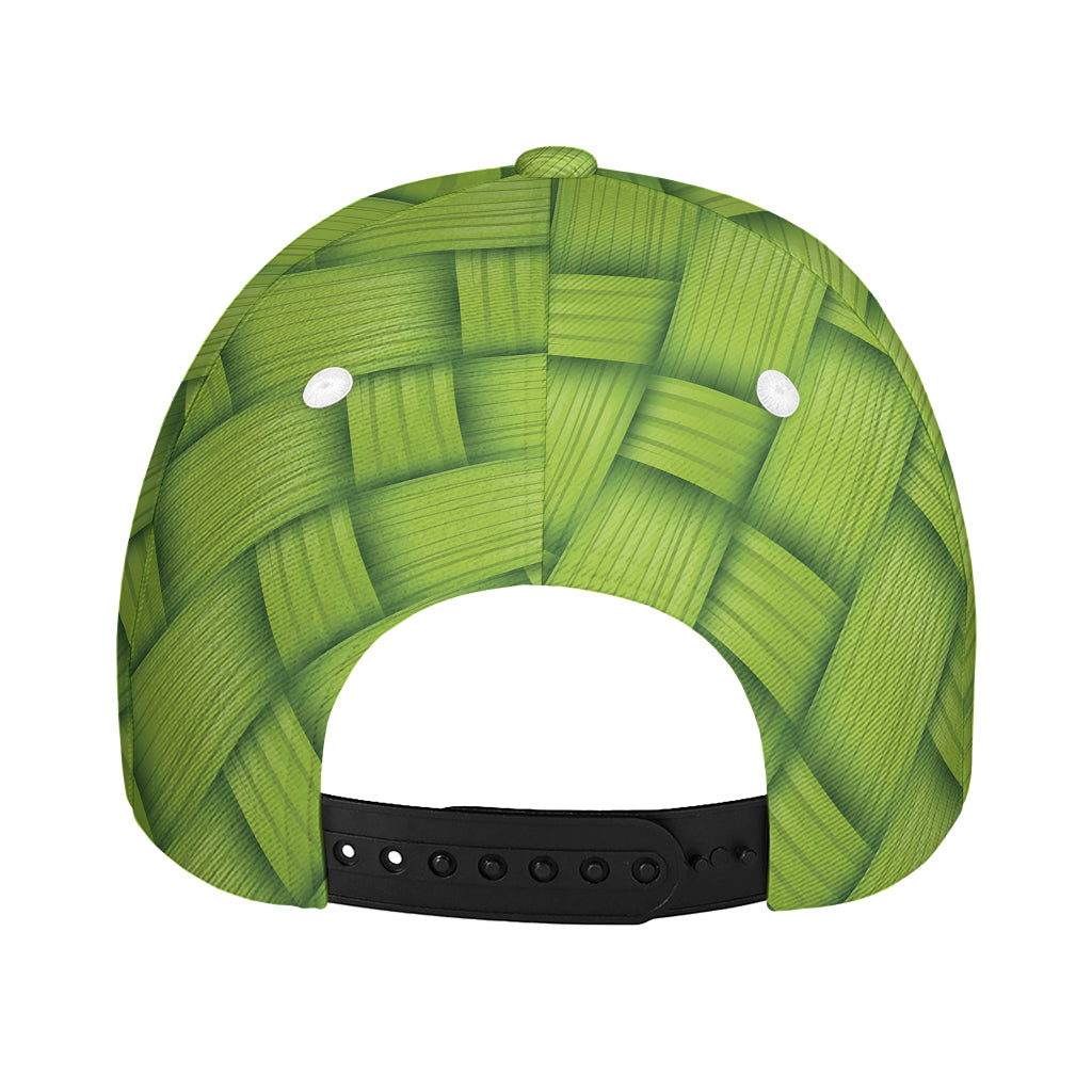 Green Bamboo Print Baseball Cap