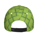 Green Bamboo Print Baseball Cap