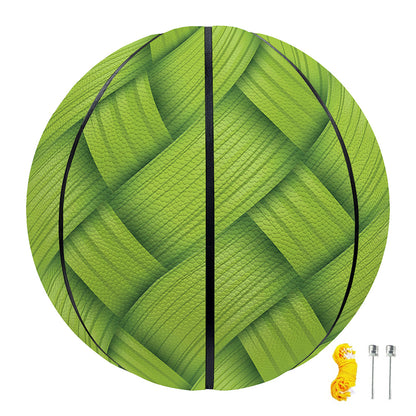 Green Bamboo Print Basketball