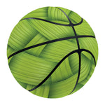 Green Bamboo Print Basketball
