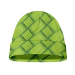 Green Bamboo Print Beanie