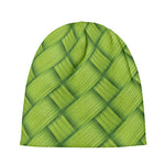 Green Bamboo Print Beanie