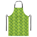 Green Bamboo Print Bib Apron With Pocket