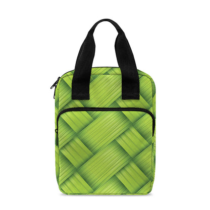 Green Bamboo Print Bible Tote Bag