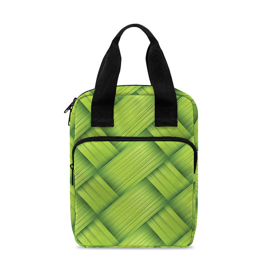 Green Bamboo Print Bible Tote Bag