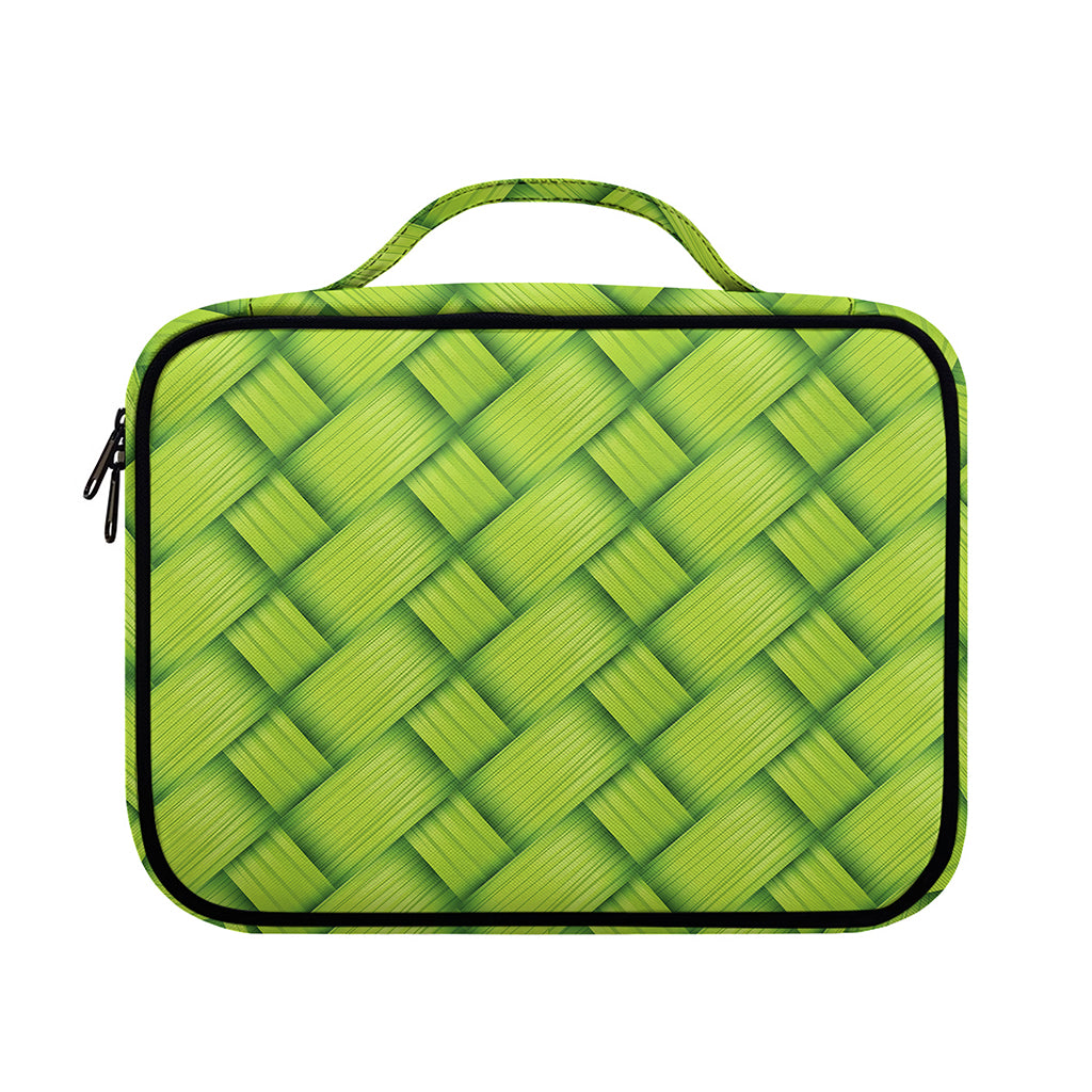 Green Bamboo Print Briefcase Bible Bag