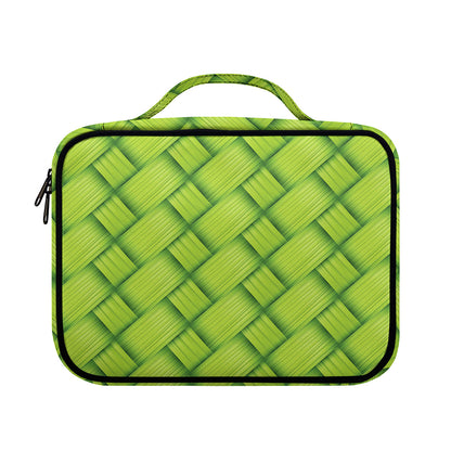 Green Bamboo Print Briefcase Bible Bag