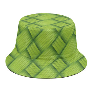 Green Bamboo Print Bucket Hat