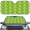 Green Bamboo Print Car Windshield Sun Shade