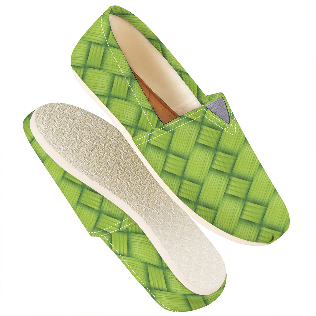 Green Bamboo Print Casual Shoes