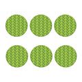 Green Bamboo Print Coaster Set