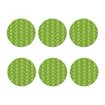 Green Bamboo Print Coaster Set