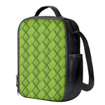 Green Bamboo Print Crossbody Lunch Bag