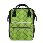 Green Bamboo Print Diaper Bag