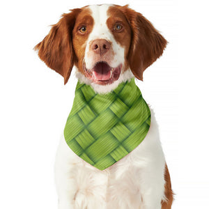 Green Bamboo Print Dog Bandana