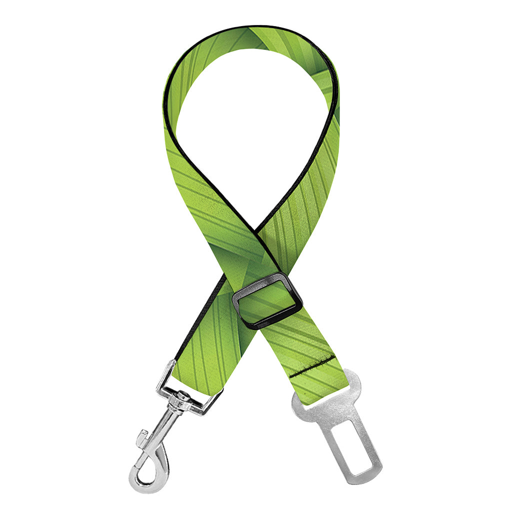 Green Bamboo Print Dog Seat Belt