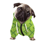 Green Bamboo Print Dog Zip Up Hoodie