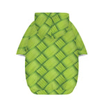 Green Bamboo Print Dog Zip Up Hoodie