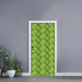 Green Bamboo Print Door Sticker