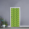 Green Bamboo Print Door Sticker