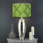 Green Bamboo Print Drum Lamp Shade