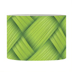 Green Bamboo Print Drum Lamp Shade
