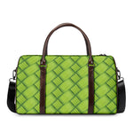 Green Bamboo Print Duffle Bag